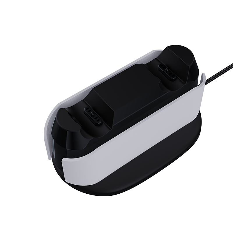 闪狐 (SparkFox) PS5 原装无线游戏手柄充电器双充电底座PlayStation配件 黑白