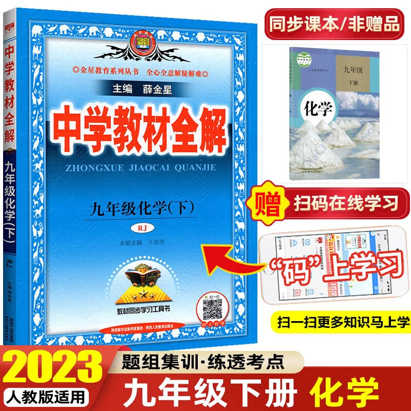 【科目可选】2023秋中学教材全解九年级下册人教版RJ薛金星 初中教材同步学习工具书 化学 人教版
