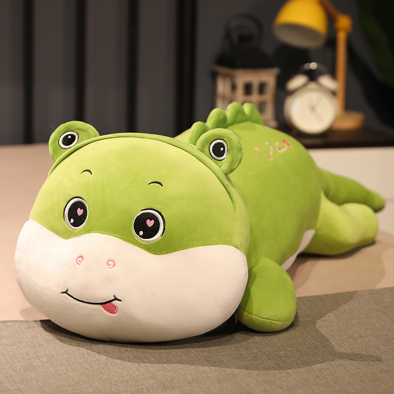 乐怡萱新款卡通趴款恐龙抱枕毛绒玩具长条睡觉安抚娃娃公仔儿童节日