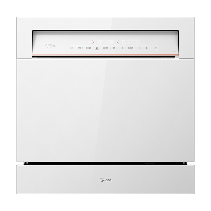 美的（Midea）8/10套家用洗碗机安全隔热光触媒热风烘干节能消毒一体智能 WX10 洗碗机