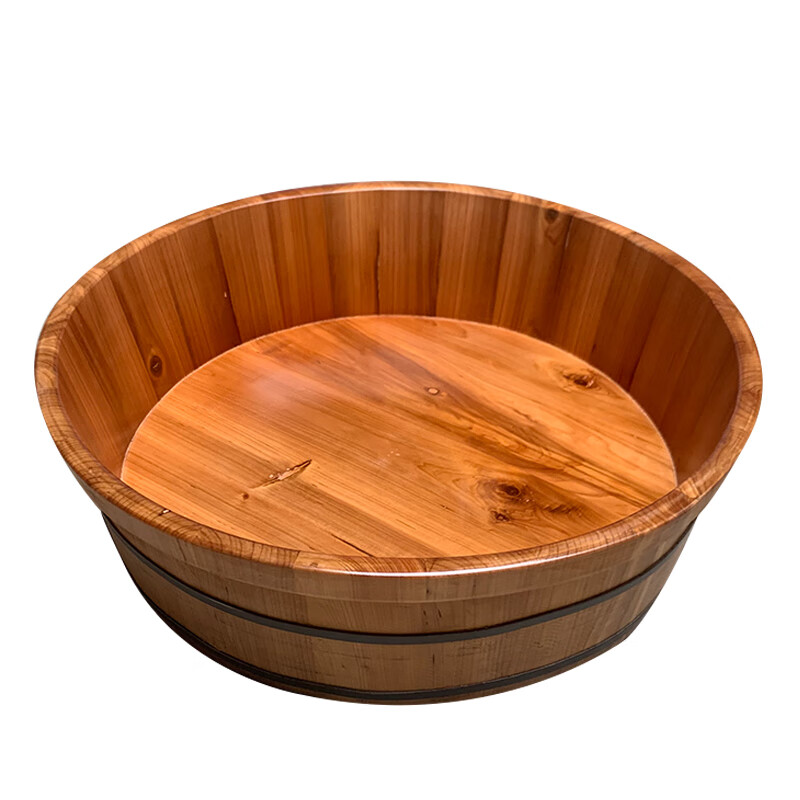 杉木泡澡全身成沐浴桶浴盆木质浴桶坐浴家用 65x21(直径x高)老式木盆