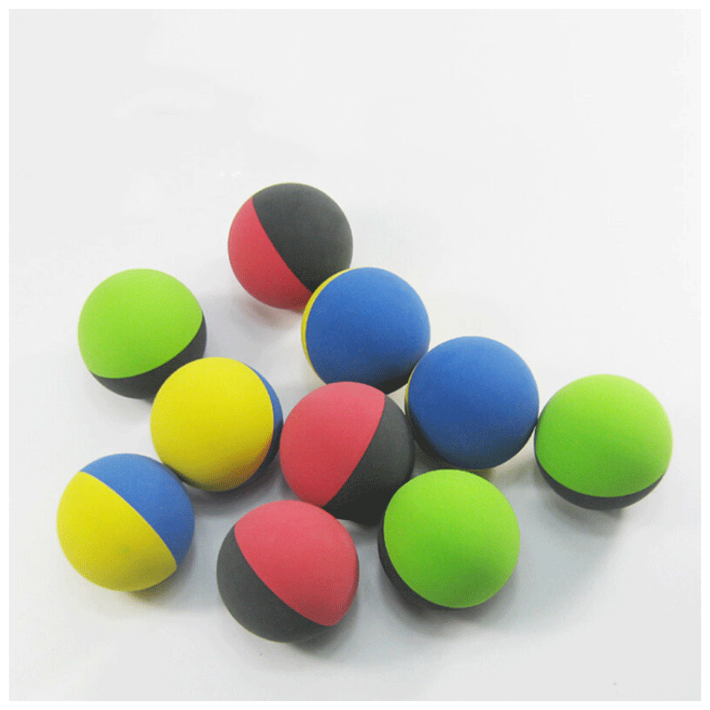 空心高弹球入门点红绿黄球儿童玩具弹力球 壁球【2只】-颜色随机发货