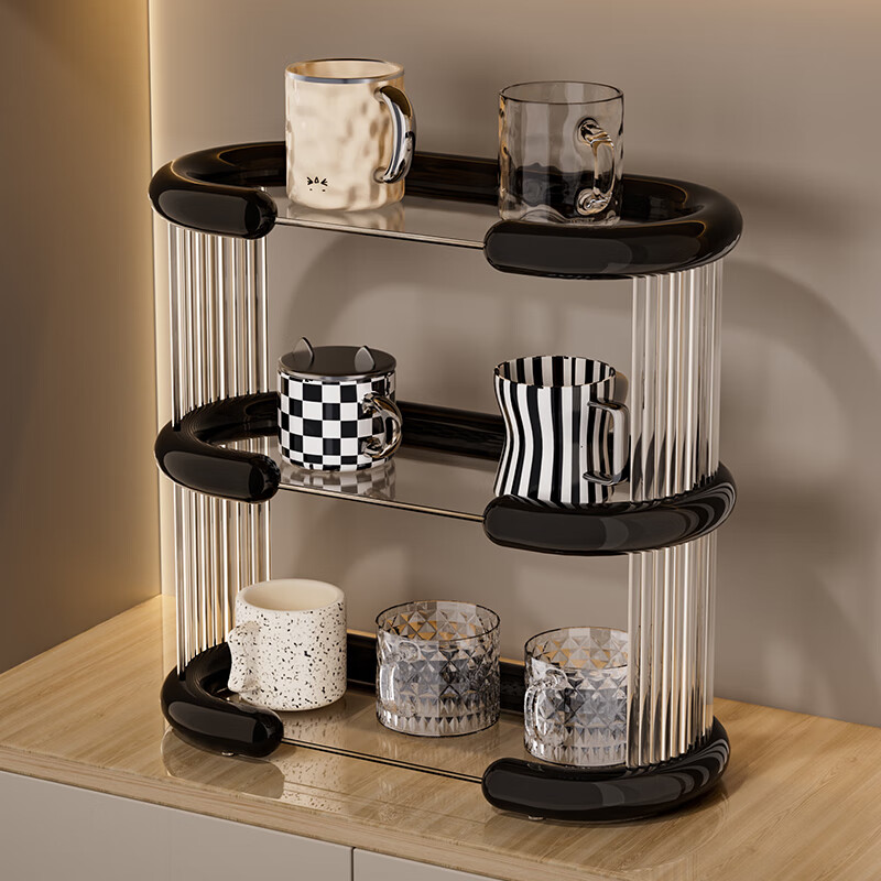 kaman杯架高级感轻奢家用杯子展示架餐桌台面奶油风茶杯水杯架子
