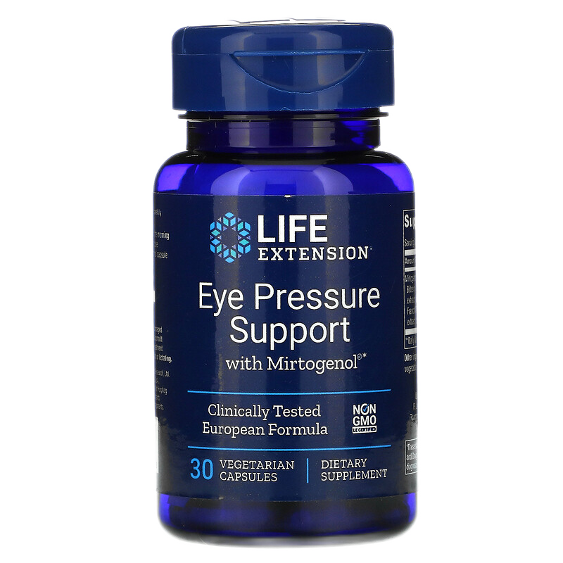 LifeExtension Mirtogenol眼压支持胶囊 30粒 缓解眼部疲劳降低眼压