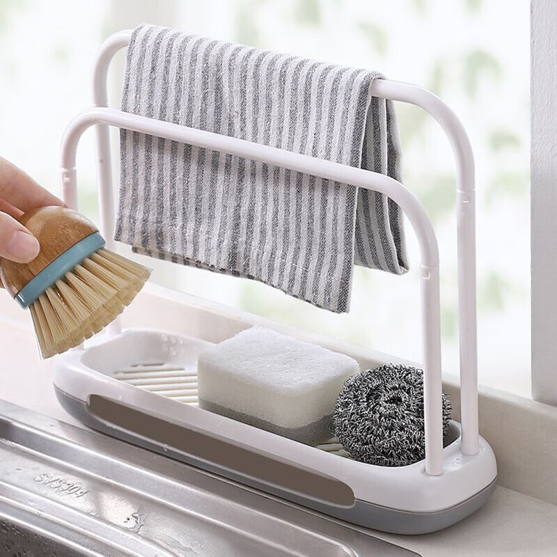 品喻（PINYU） 厨房抹布架家用毛巾架置物架水槽沥水架海绵擦洗碗布收纳架 灰使用感如何?