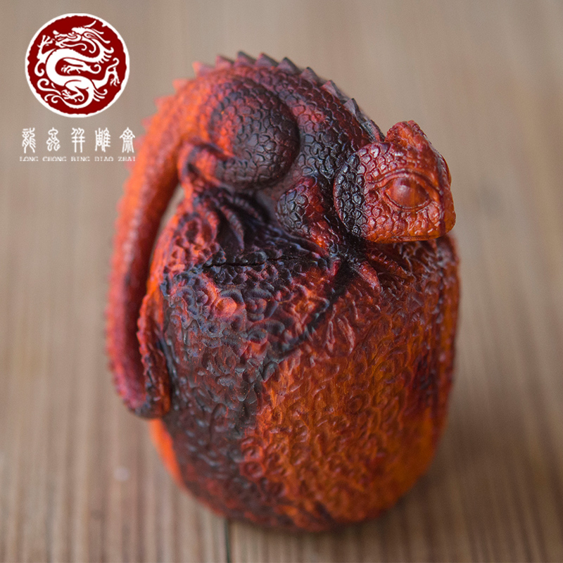 【孤品】【吸亿】檀香紫檀印度小叶紫檀紫檀木蜥蜴摆件把玩老料手工