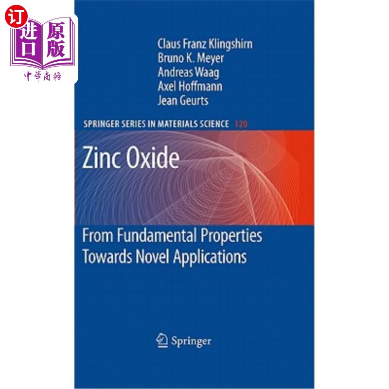 海外直订zinc oxide: from fundamental properties towards novel