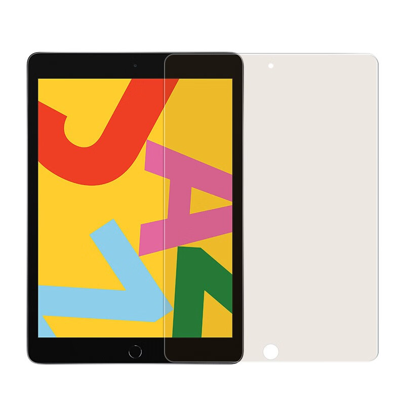 0度 适用iPad pro钢化膜Air5/4代保护膜 稀土防蓝光防射线护眼膜 mini6磨砂防指纹防眩光耐刮平板贴膜 19-21款iPad-透明色 10.2英寸
