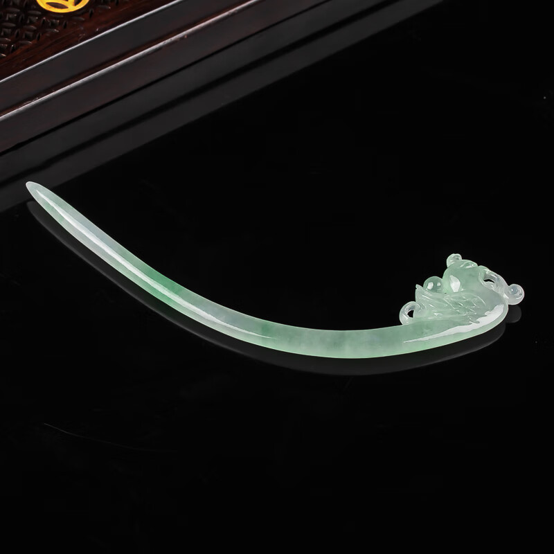 【珠宝严选】唯玉美 翡翠发簪送家人节日礼物送礼佳品附鉴定证书 12.