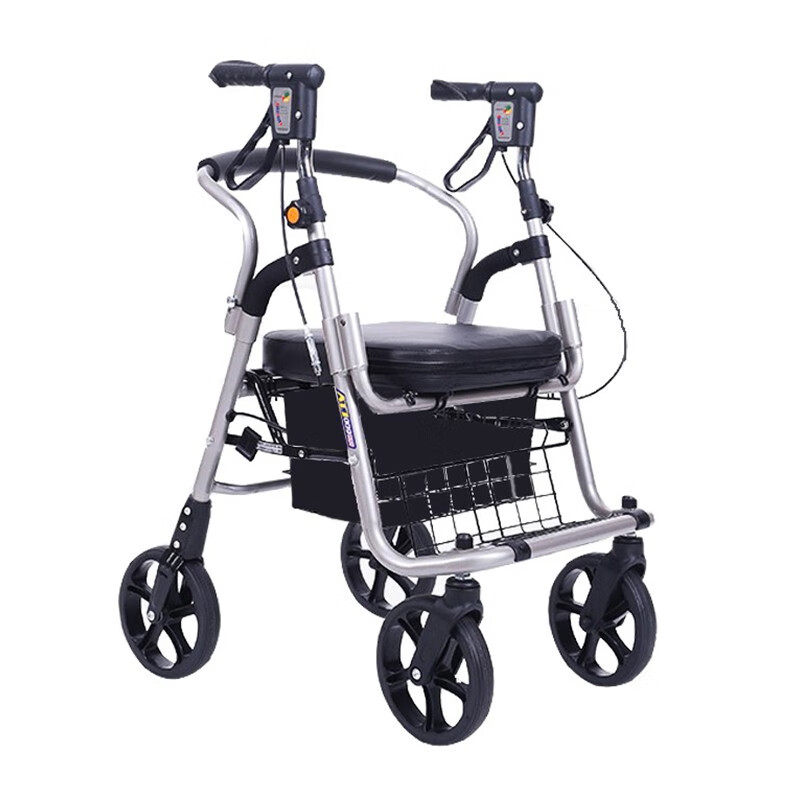 weiyikang老年人手推车助步购物车轻便可折叠老年带座椅助力行走器助