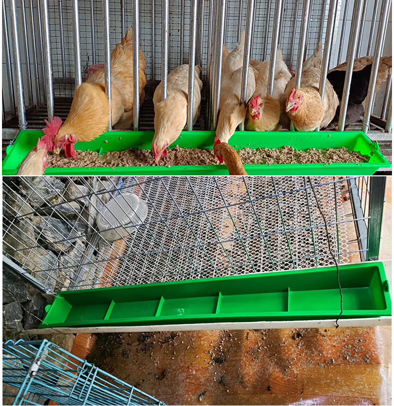 鸡食槽熟胶外挂鸡食槽喂食器鸭鹅长料槽鸡槽养鸡用饲料悬挂养殖设