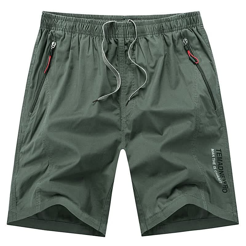 盛行风夏季爸爸装中年短裤外穿男士五分裤子纯棉中老年人休闲宽松大