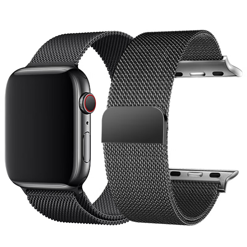 毕亚兹 苹果手表表带 iwatch8/7米兰尼斯磁吸搭扣表带支持Apple Watch Ultra/8/7/6代42/44/45/49mm-BD3黑色怎么样,好用不?