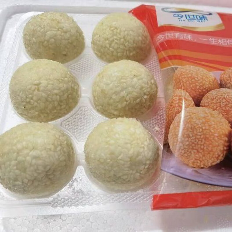 嘉凡雷芝麻球12只/包豆沙馅小芝麻球油炸食品速冻半成品麻团炸糖糕