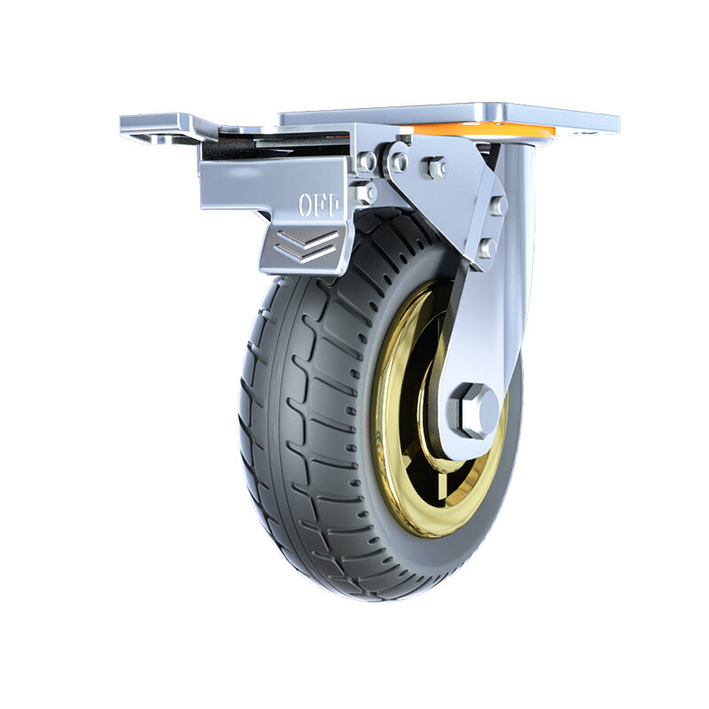 静音脚轮  6寸万向轮轮子重型手推车平板车4寸5寸8橡胶轮定向滑轮 4寸