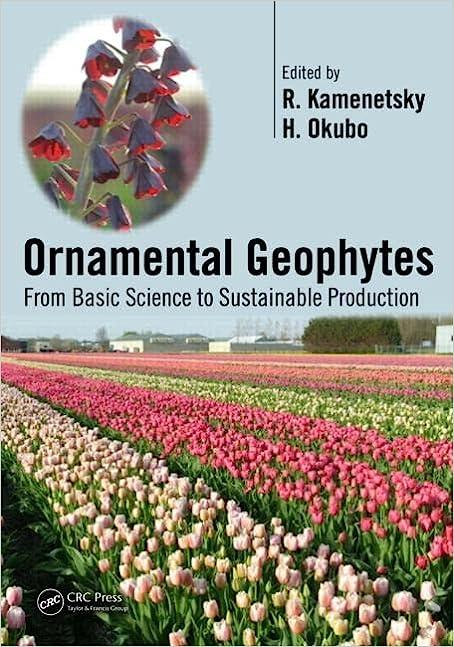 预订 ornamental geophytes: from basic science to sustainable