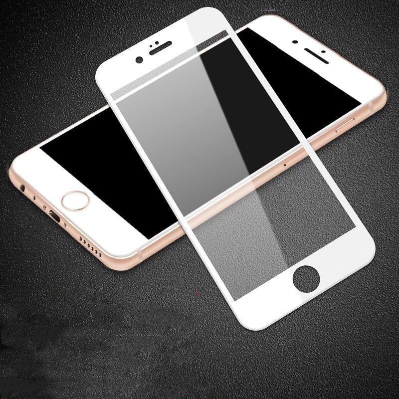 苹果iPhone7/8/6Plus钢化膜全屏黑色手机膜白色高清7P/8P手机贴膜乔鸟 9D【白色高清1+蓝光1】二片送礼包 iPhone7P/8P(5.5寸)