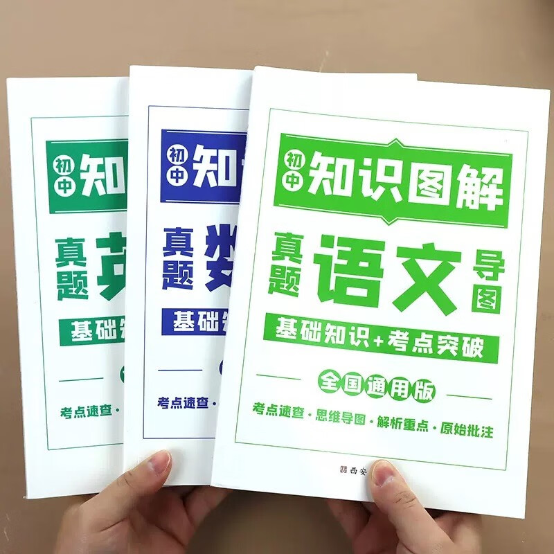 2023新版初中知识图解语文数学英语物理化学全套大全基础知识手册专项训练及考点突破人教版初中生初一二三中考复习资料教辅知识点 语数英 3本