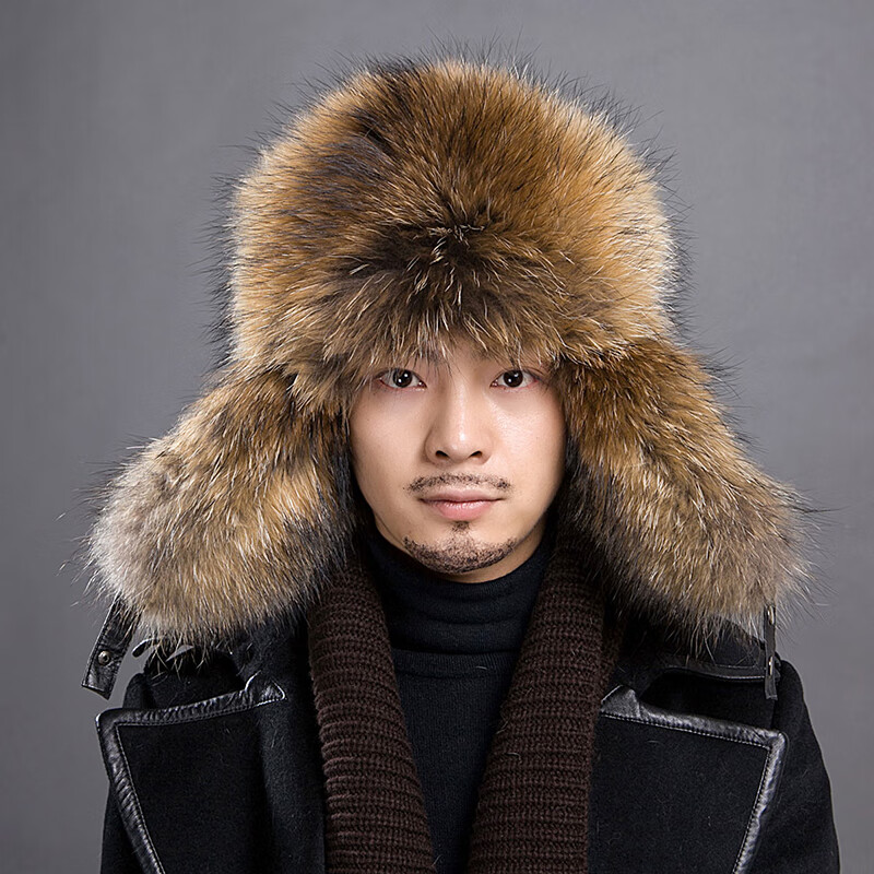不凡雷锋帽冬季真皮帽东北户外防寒护耳保暖棉蒙古帽狐狸毛羊皮面帽子