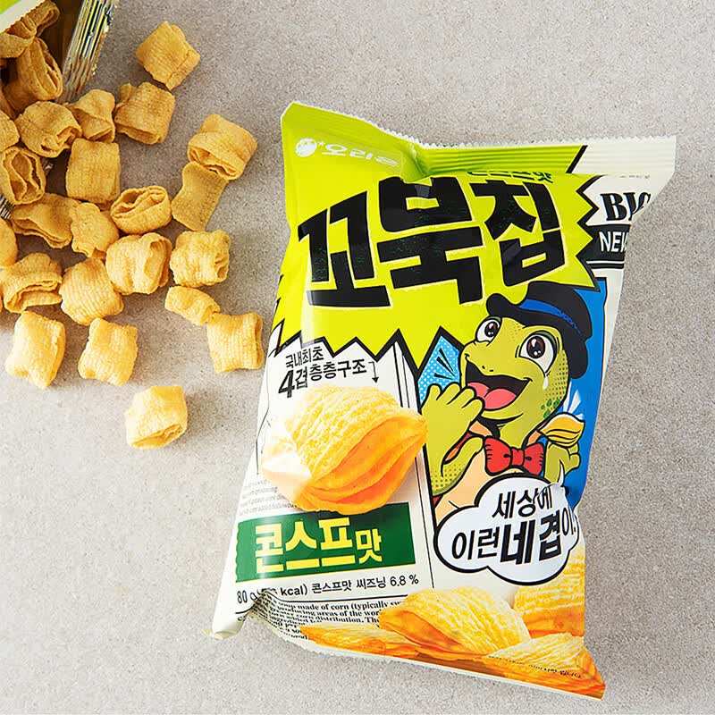 好丽友(orion) 韩国进口浪里个浪玉米浓汤味乌龟酥薯片玉米酥膨化小吃