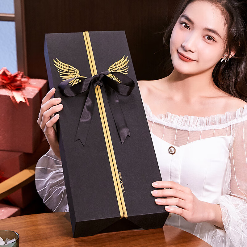 kourt新年礼物一鹿有你投影口红礼盒送女朋友老婆生日礼盒化妆品套装 天使之翼套盒+一鹿有你情人节快乐+项链+香水