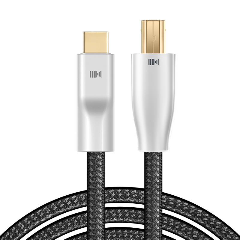 開(kāi)博爾單晶銅鍍銀USB解碼線(xiàn)A轉(zhuǎn)B方口C轉(zhuǎn)B/C音頻線(xiàn)DAC解碼器連接線(xiàn) USB A轉(zhuǎn)C【真單晶銅鍍銀】 5米