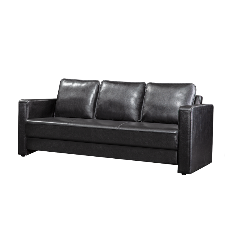 黎明 办公沙发现代简约商务接待会客洽谈休闲沙发办公室三人位皮沙发