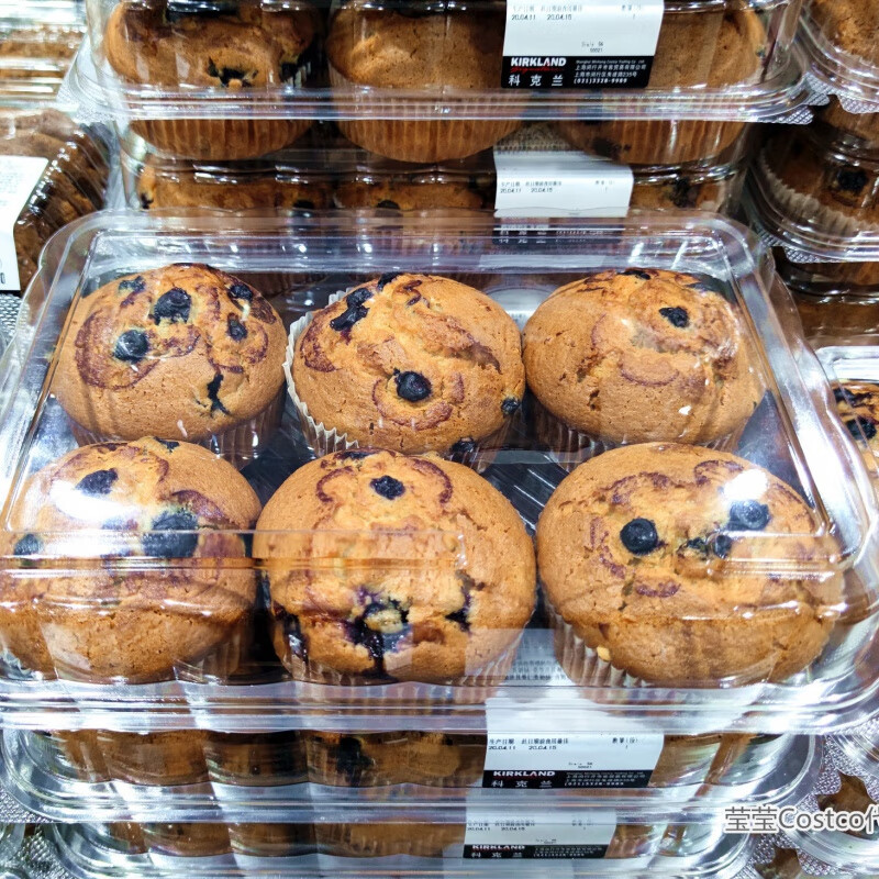 晨季上海Costco代购 Muffin巧克力蓝莓蔓越莓马芬麦芬 早餐下午茶蛋糕 蓝莓麦芬x6入 普通快递(圆通)