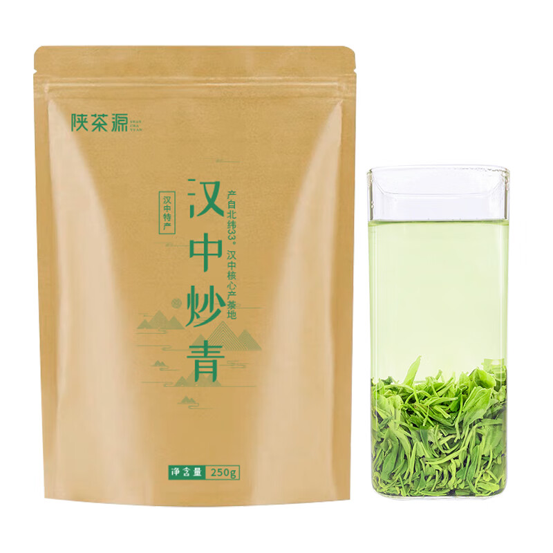陕茶源2023年明后新茶陕西汉中炒青西乡特炒陕南绿茶陕青茶叶高山云雾