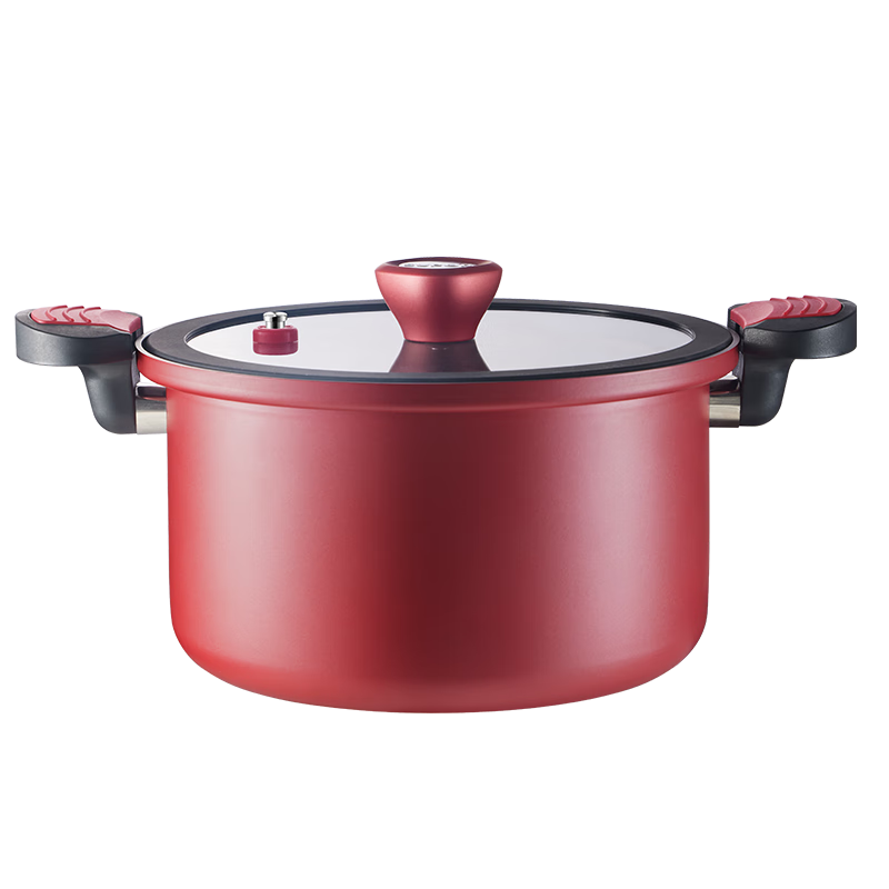 苏泊尔（SUPOR）微压汤锅家用煮粥炖鸡焖煮快炖锅抗菌不沾双耳锅燃气电磁炉通用 微压抗菌 3-5人适用- 24cm