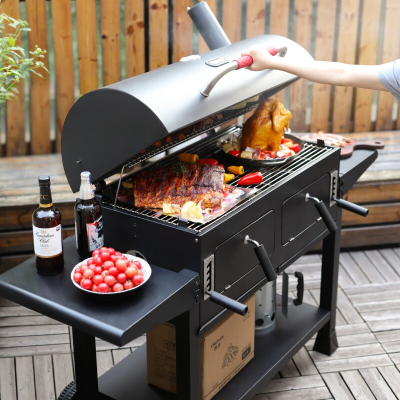fireplus烧烤炉家用大型庭院烧烤架户外bbq多功能烤肉炉美式焖烤碳