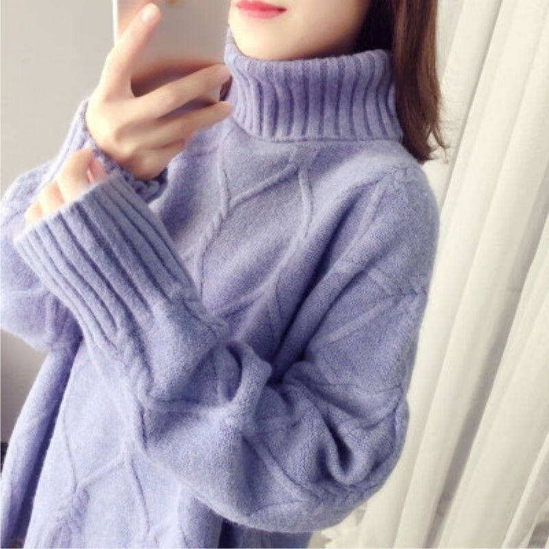 原色猫高档品牌女装毛衣冬款 女2024新款韩版宽松慵懒风加厚套头针织