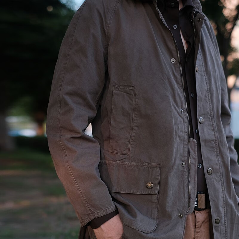 Barbour英国Barbour SL Ashby Casual Jacket无蜡防水夹克巴伯尔外套男士 olive 橄榄绿 L属于什么档次？