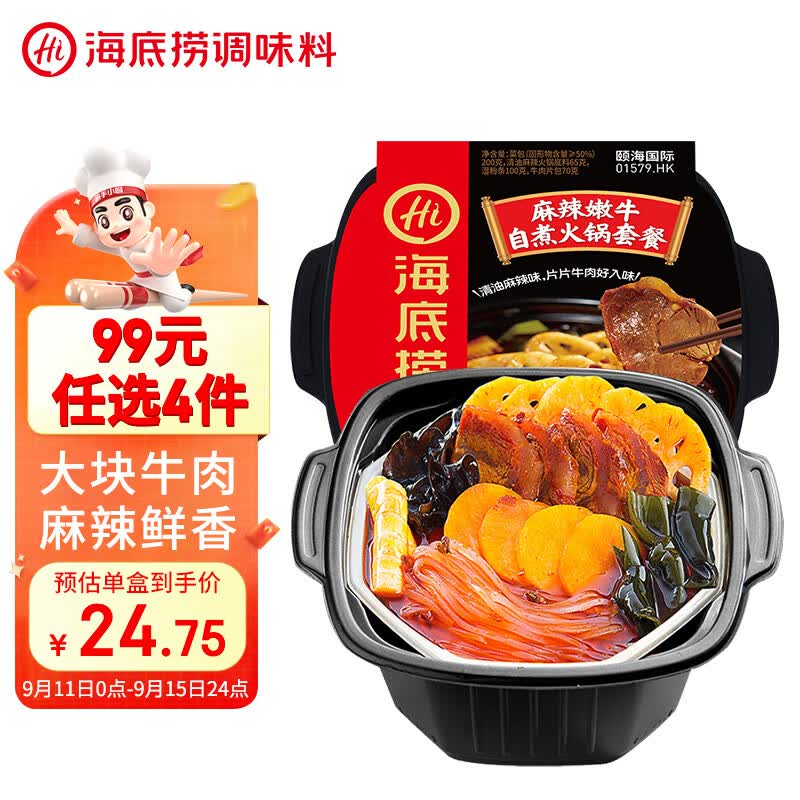 海底捞自热火锅方便速食清油麻辣嫩牛自煮小火锅懒人食品零食435g使用感如何?