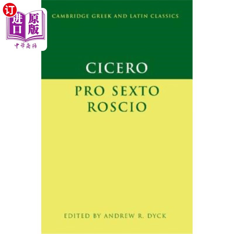 海外直订cicero: pro sexto roscio