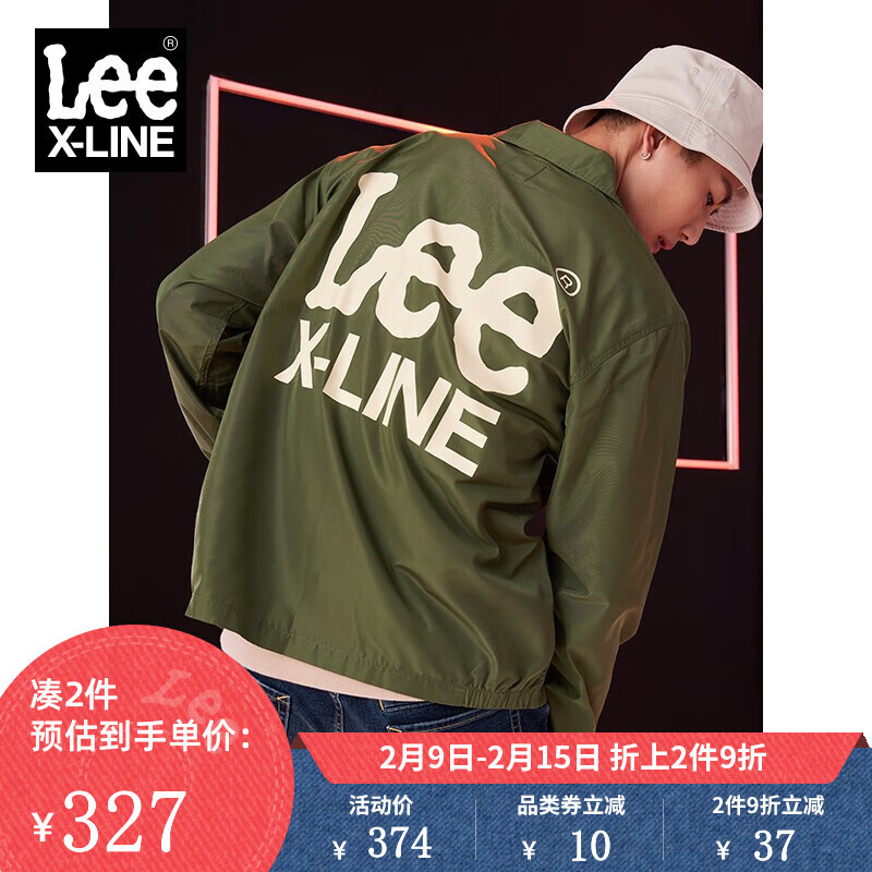 Lee XLINE 21秋冬新款橄榄绿男夹克外套潮LMT0017262RZ-ANL 橄榄绿 L