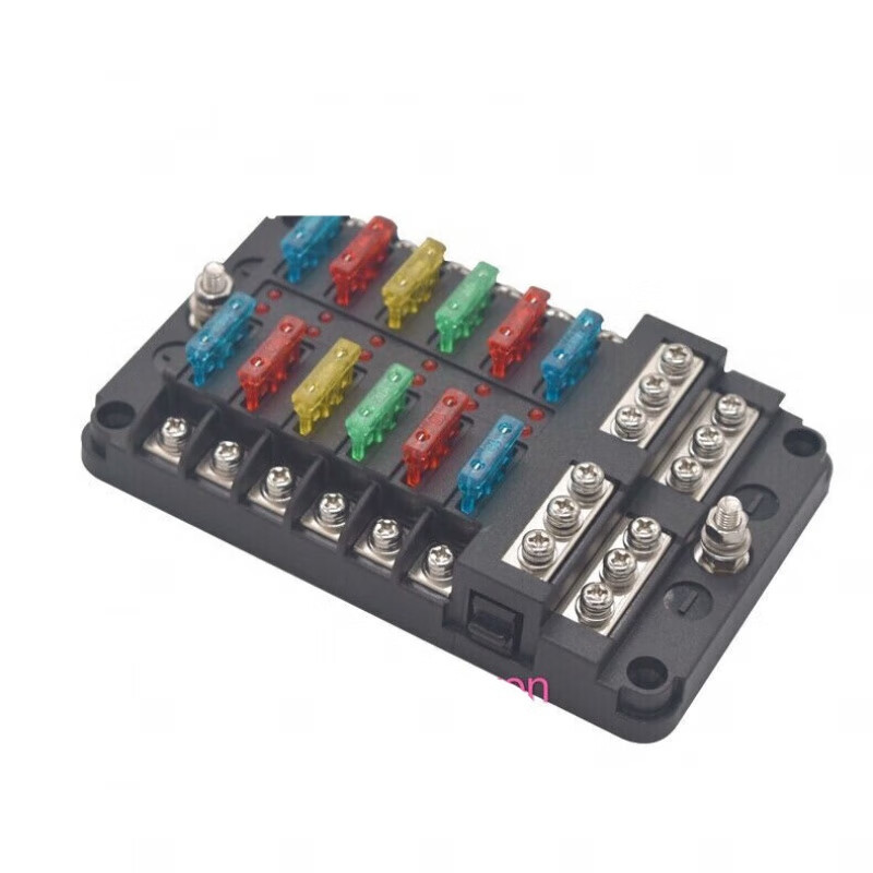多路保险盒负极汇线排改装汽车配件保险丝座盒总成多进多出房车6 6路