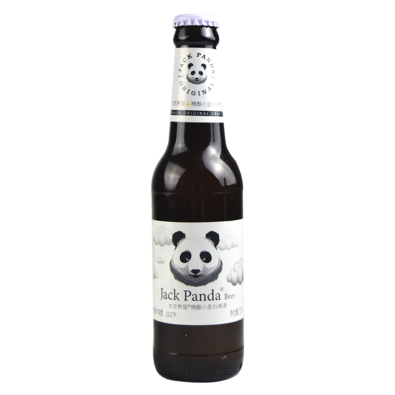 杰克熊猫啤酒比利时风味精酿酒小麦白啤275ml*24瓶整箱 白啤【275ml*