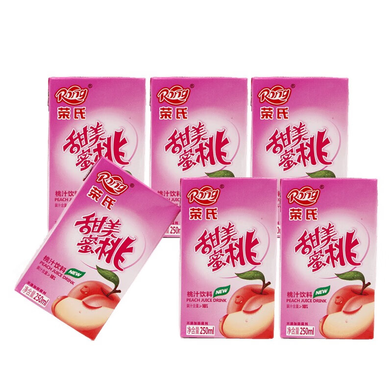 荣氏(rong)荣氏果汁250ml桃汁 畅爽畅饮 家庭装饮品佐餐伴侣聚会送礼
