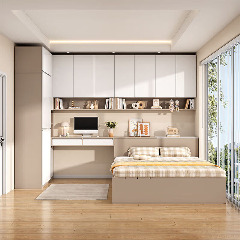 宫鼎榻榻米床衣柜一体卧室小户型现代简约可定制多功能组合储物床 床