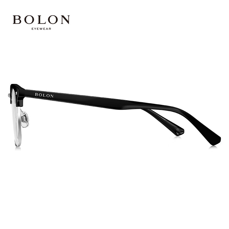 暴龙(BOLON)近视眼镜框 厂家直发 商务眉架镜架配近视镜片 BJ6172 暴龙眼镜 B15-银色-亮黑镜框 此项仅单框-镜框支持试戴