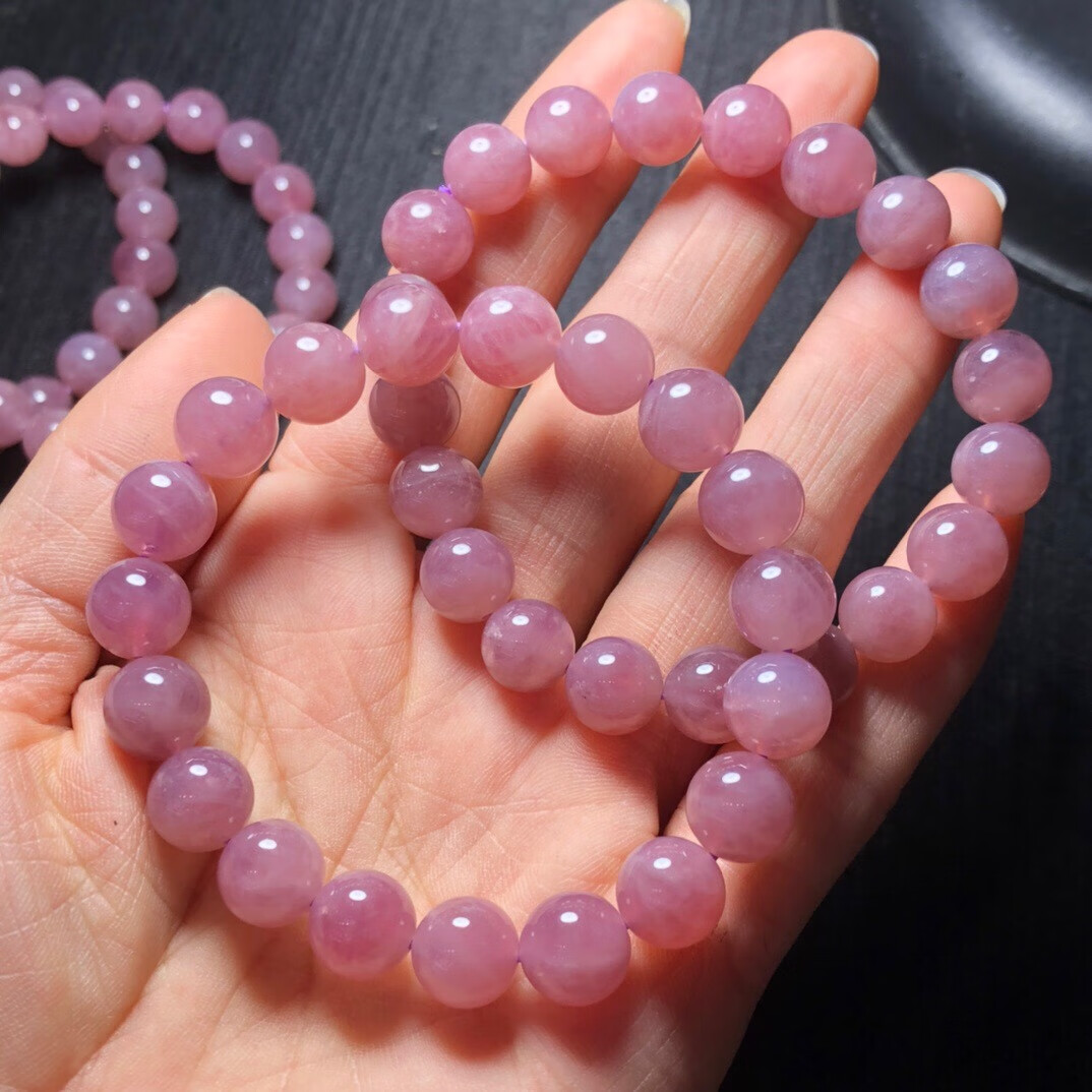 手链马达加斯加粉嫩芙蓉石粉水晶手串送 马达加斯加紫粉晶手链10mm