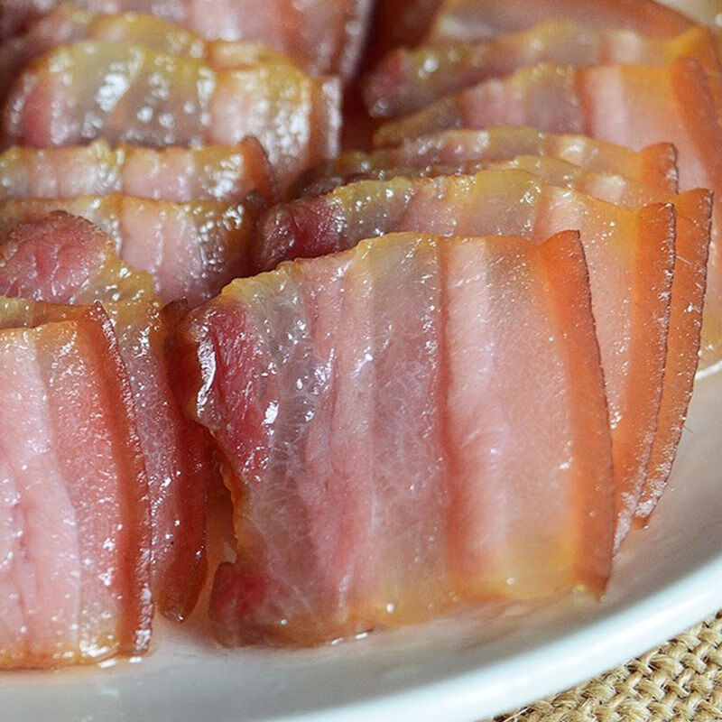 寒宁风干腊肉江西特产农家土猪烟熏日晒五花腊味咸肉 腊肉半斤250g