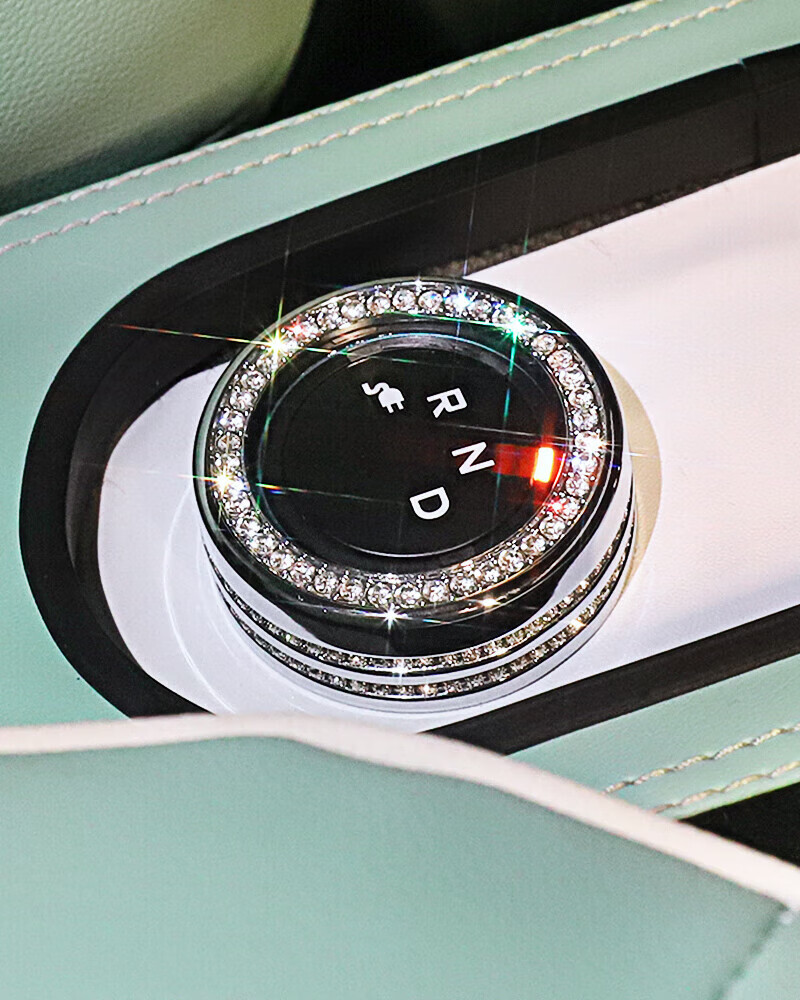 mini配饰爆改车内装饰贴布置启动按钮圈迷你ev马卡龙车标 镶钻合金档