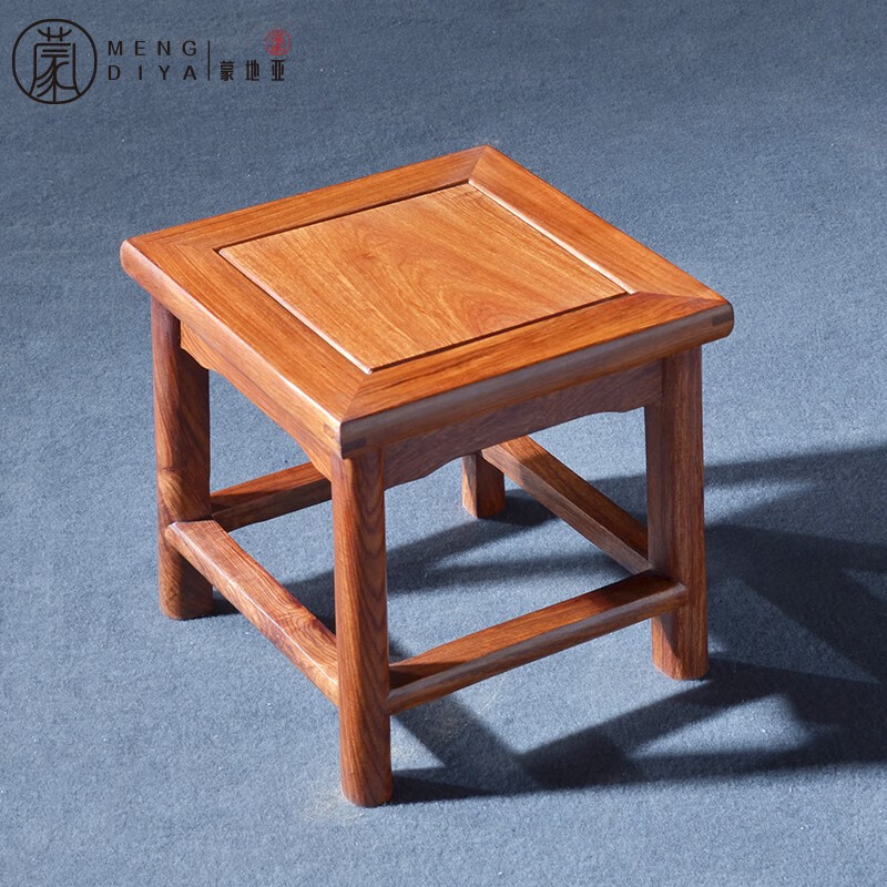 蒙地亚红木家具非洲花梨(学名:刺猬紫檀)小方凳富贵凳凳子方凳四方凳