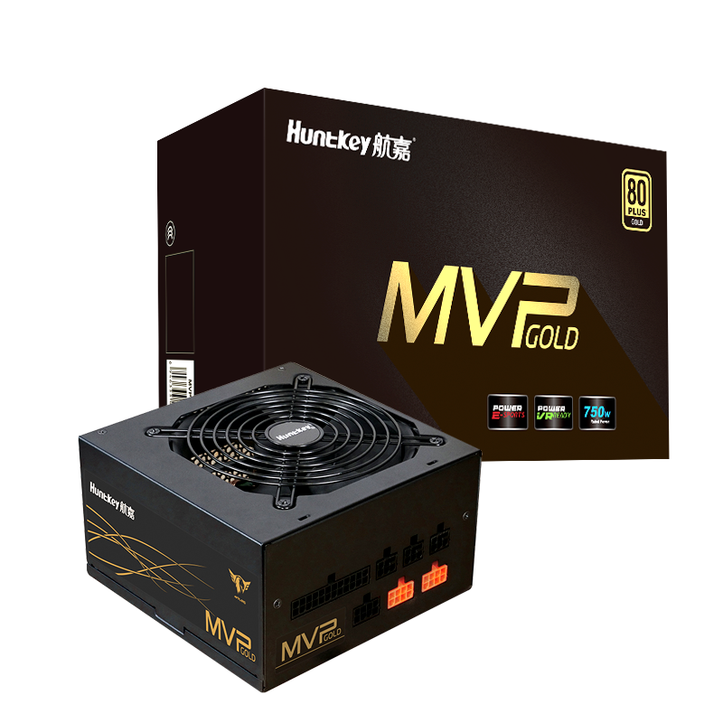 航嘉（Huntkey） 金牌750W MVP K750电源（80PLUS金牌全模/全电压/RTX2080Ti /三年质保）