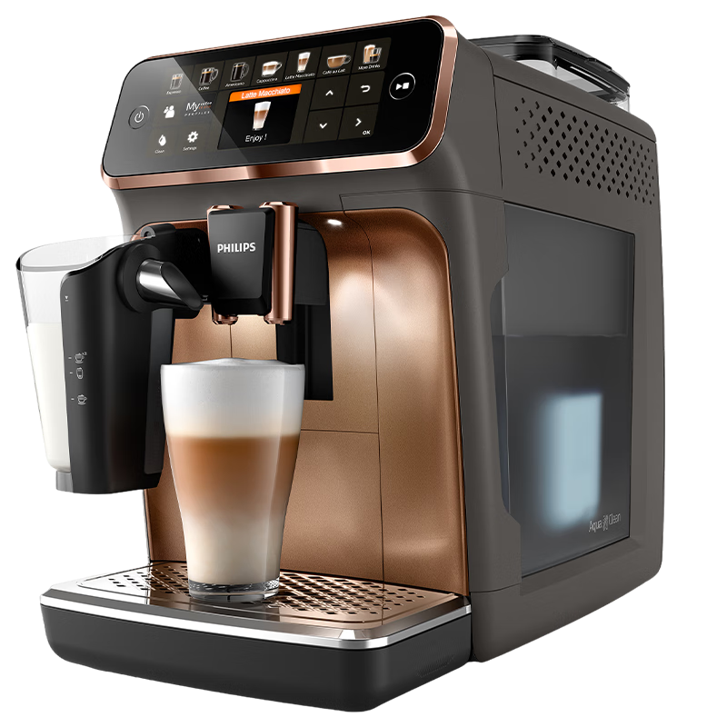 飞利浦（PHILIPS）咖啡机 意式全自动浓缩家用现磨Lattego咖啡机欧洲进口享12 种美味的咖啡  EP5144/72