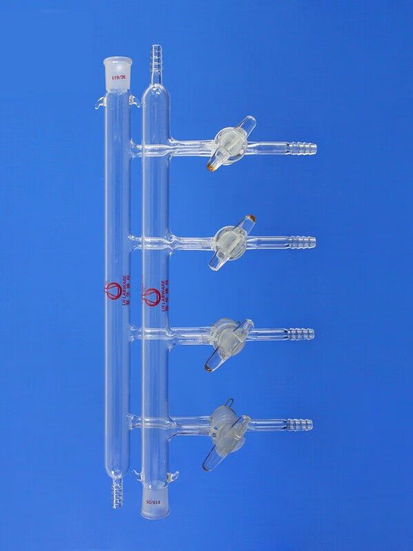 双排管真空气体分配器标准玻璃互换节门联华  4/5/6节门 lh-76 4组