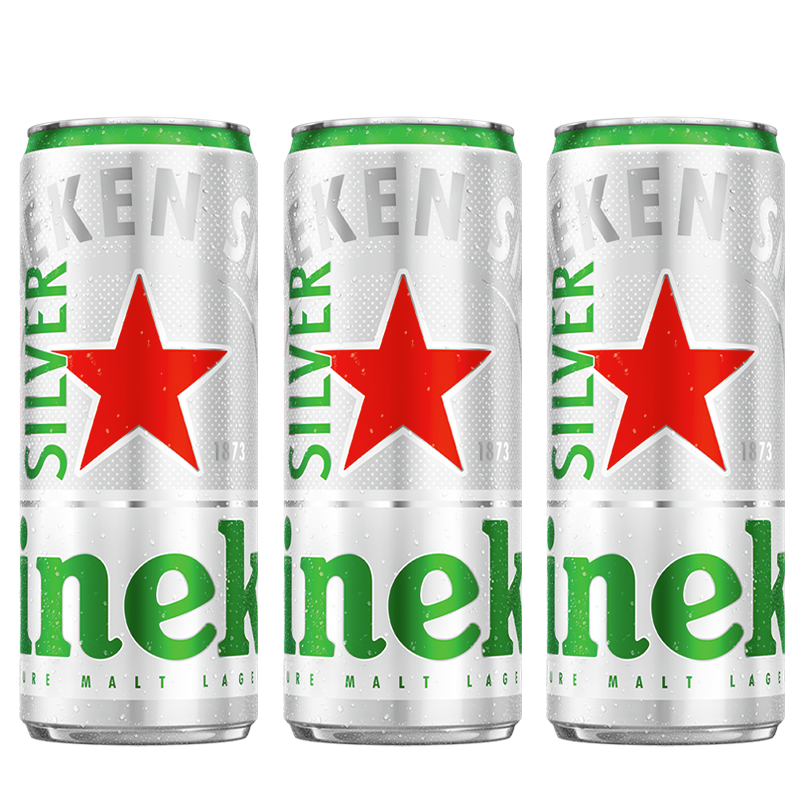 有券的上、京喜APP:喜力星银 Heineken Silver 啤酒 330ml*3听