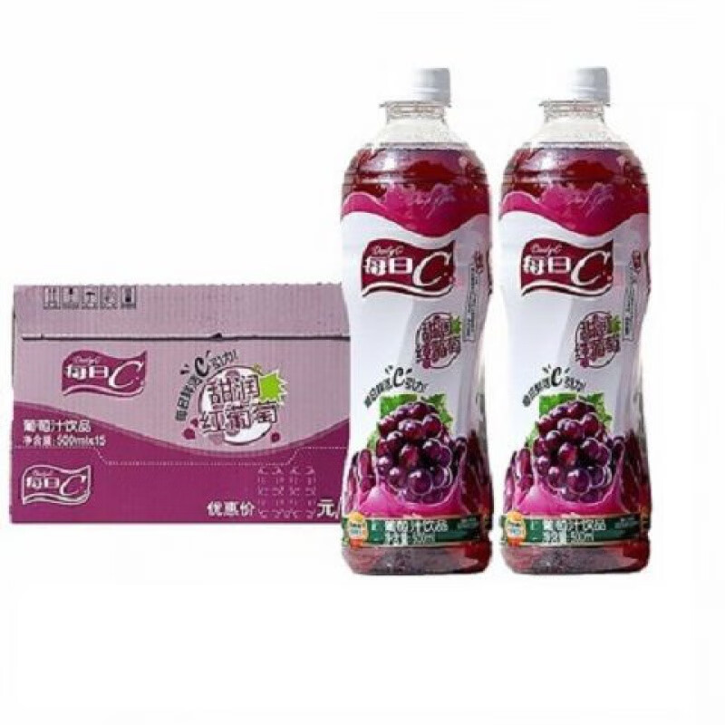 康师傅每日c  500ml*15瓶 康师傅 每日c红葡萄 整箱装